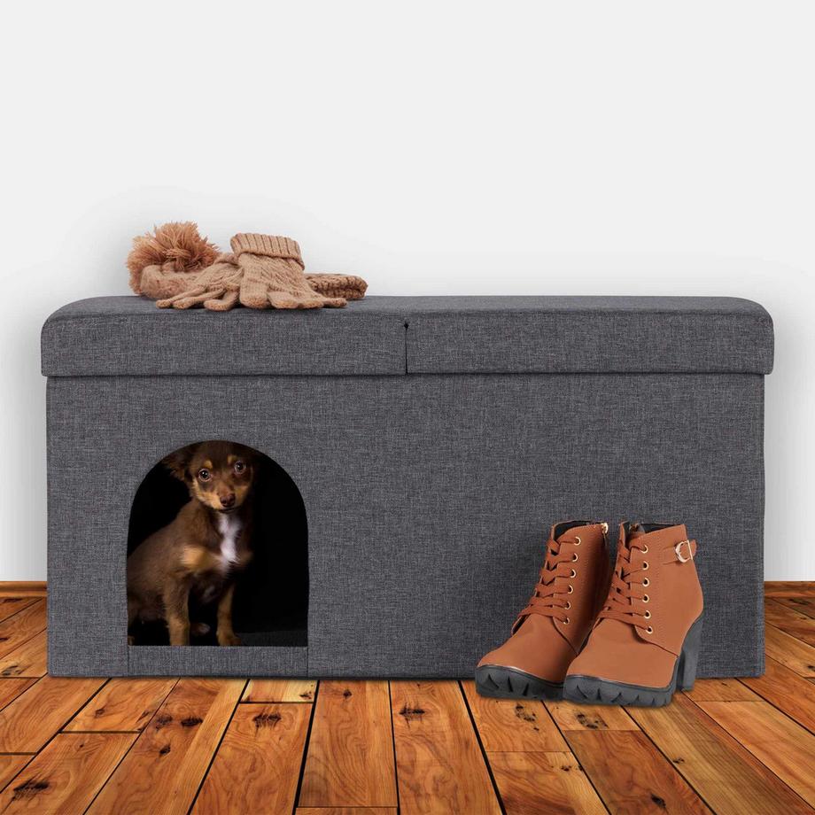 Northix  Grotte pour chat grise avec couvercle 