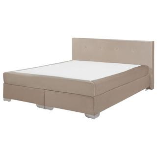 Beliani Letto boxspring en Velluto Moderno CONSUL  