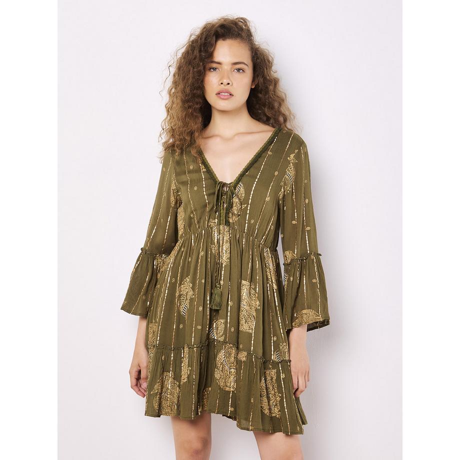 Paisleymuster Minikleid
