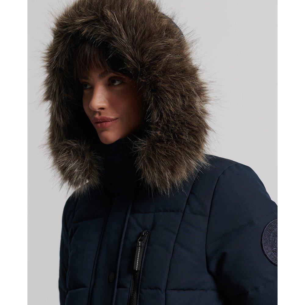 Superdry  cappotto con cappuccio pelo sintetico da everest 