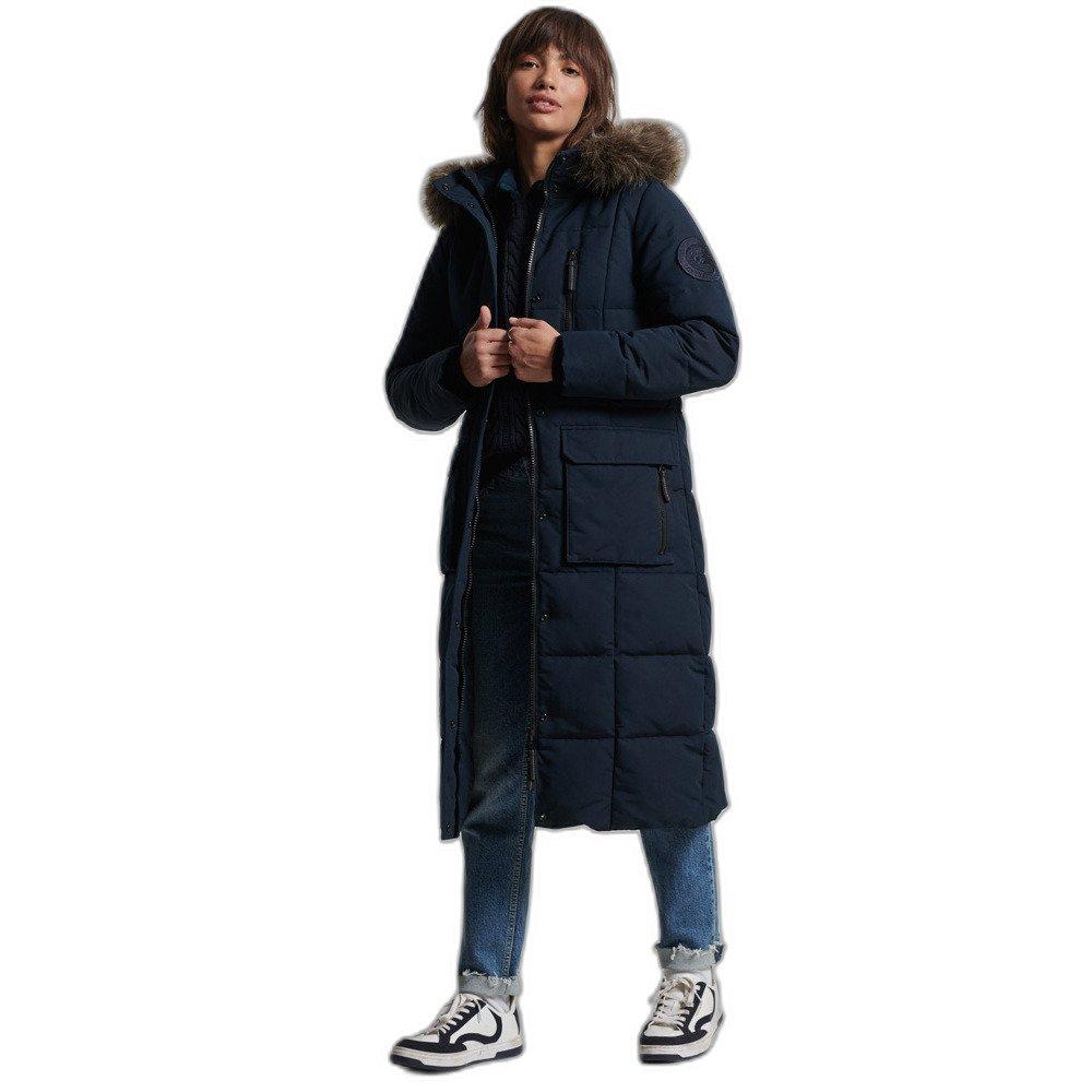 Superdry  cappotto con cappuccio pelo sintetico da everest 