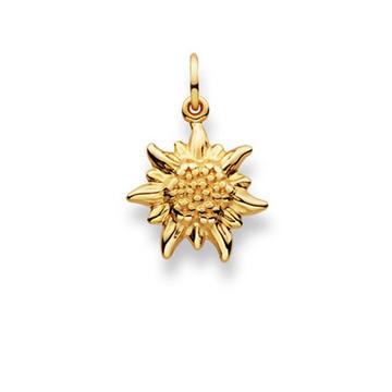 Anhänger Edelweiss Gelbgold 750, 19x13mm