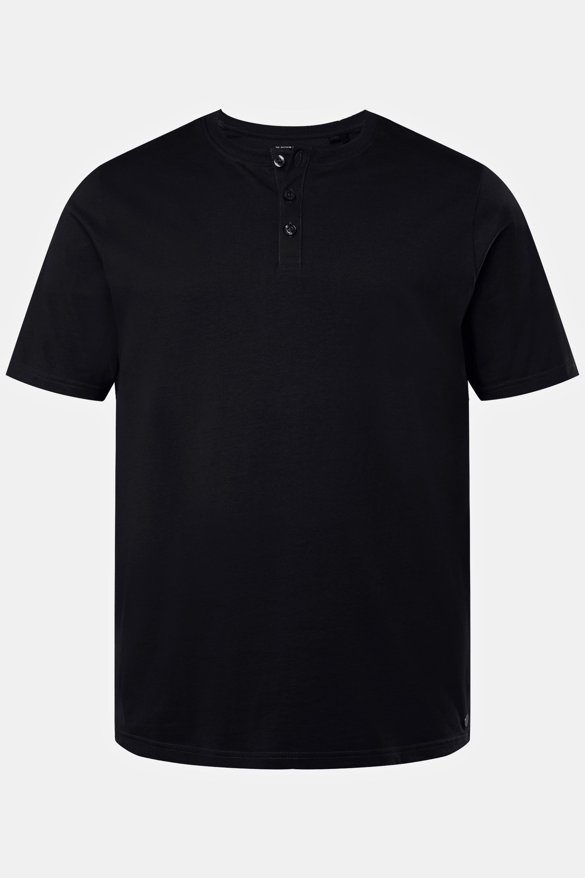 JP1880  T-shirt Henley, collection Basic. Manches courtes et patte de boutonnage 