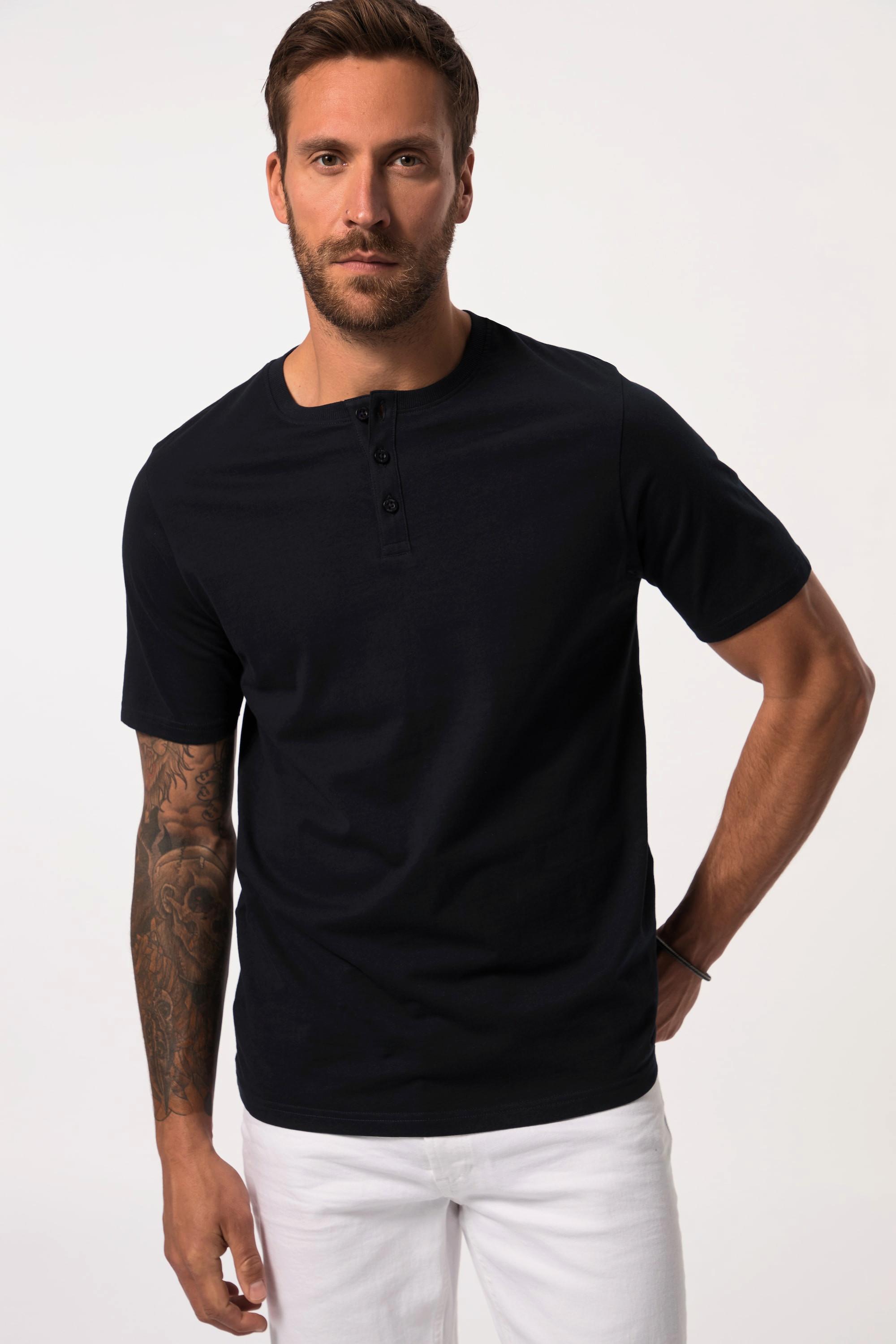 JP1880  Henley, Basic, Knopfleiste, Halbarm 