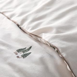 La Redoute Intérieurs Anton Coton Lin Lavé Housse de Couette Brodé  