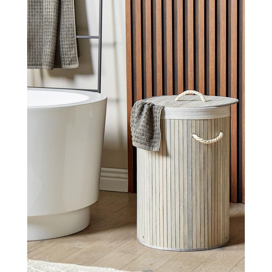 Beliani  Aufbewahrungskorb aus Bambusholz Boho SANNAR 