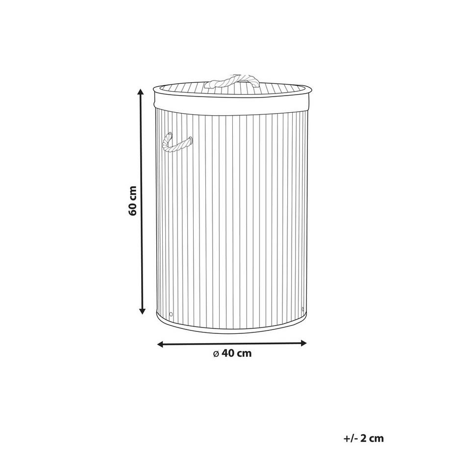 Beliani  Aufbewahrungskorb aus Bambusholz Boho SANNAR 