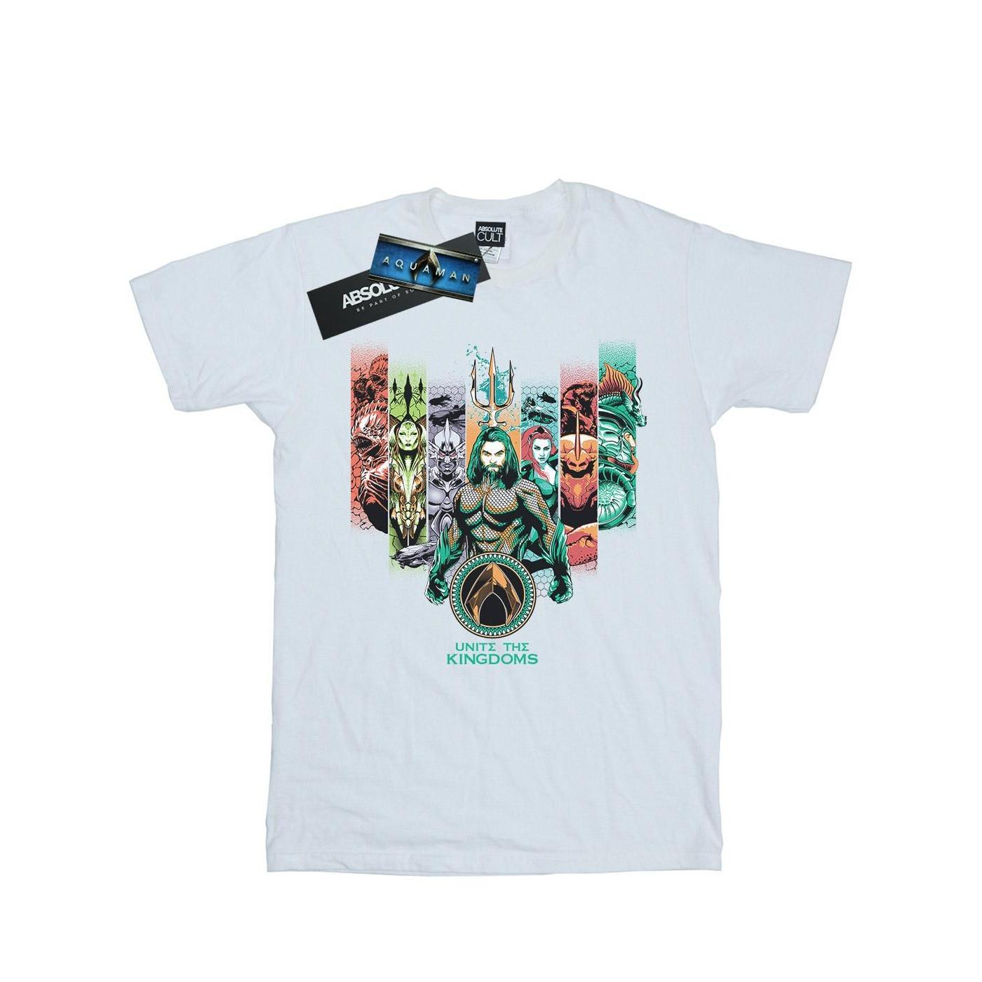 Image of Aquaman Unite The Kingdoms Tshirt Mädchen Weiss 128