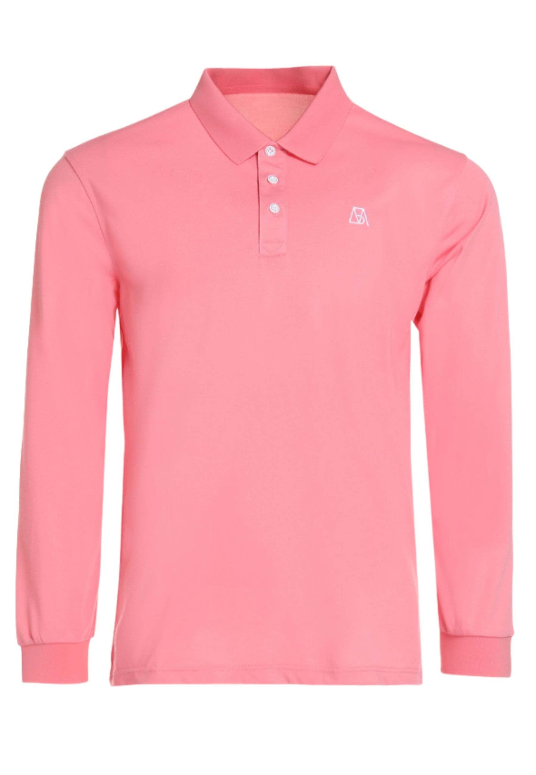 Image of Langärmliges Tencel-polo Herren Pink XL