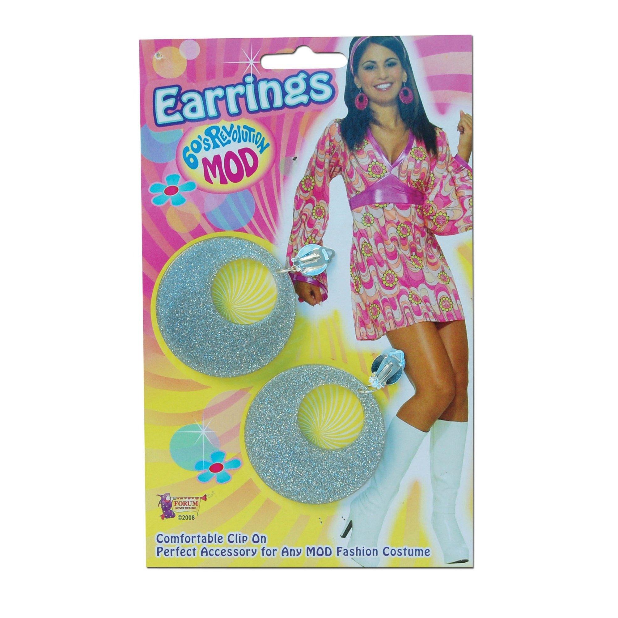 Image of Erwachsene Mod Glitter Ohrringe Silber