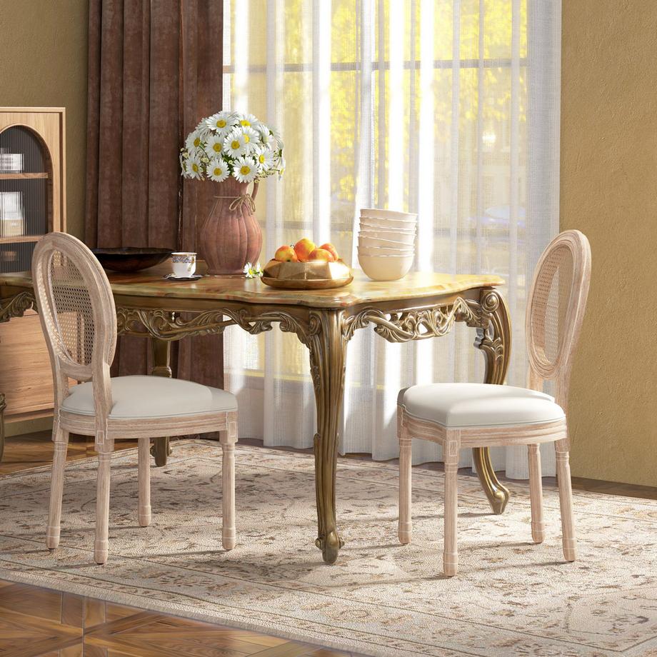 HOMCOM Chaises de salle à manger  