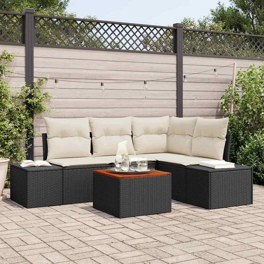 VidaXL Canapé de jardin poly rattan  