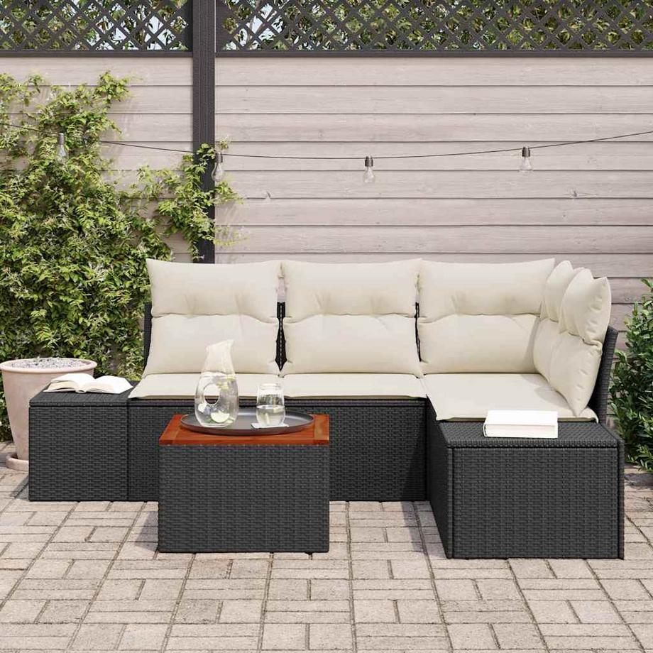 VidaXL Canapé de jardin poly rattan  