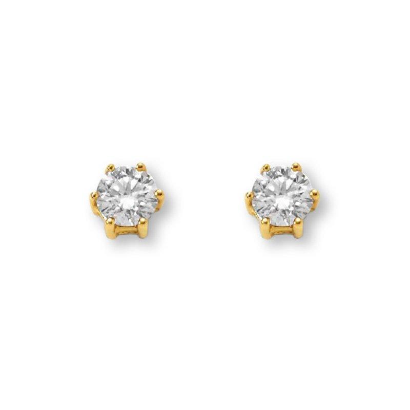 MUAU Schmuck  Clous d'oreilles en diamant 0,60ct. or jaune 750 