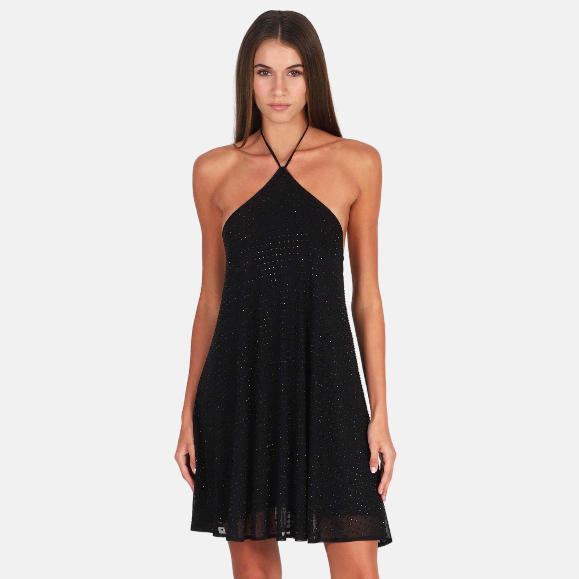 Image of Andie Rhinestone Dress Damen Schwarz M