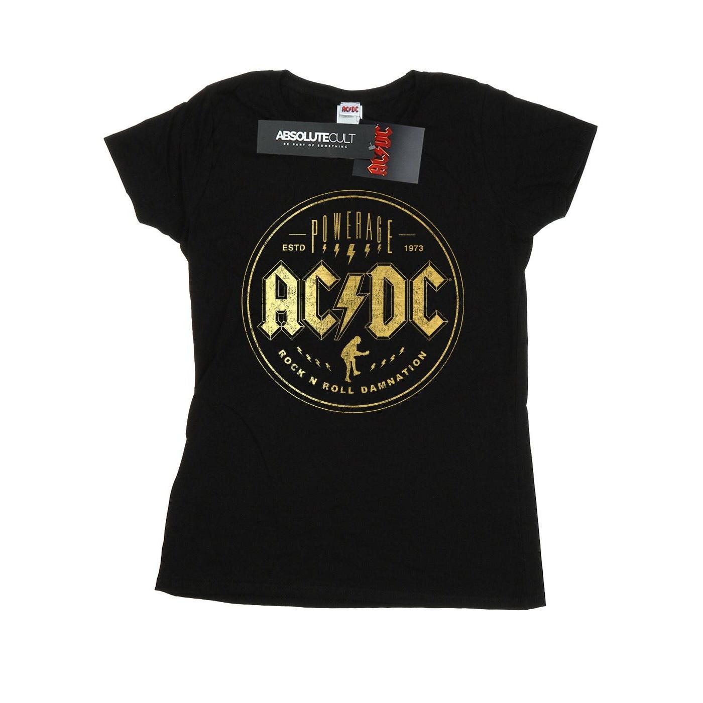 Image of Acdc Rock N Roll Damnation Tshirt Damen Schwarz S