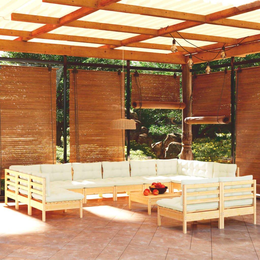 VidaXL Salon de jardin bois  