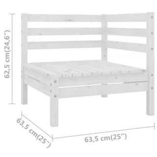 VidaXL Canapé d'angle bois de pin  