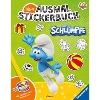 Ravensburger Mein Ausmalstickerbuch Die Schlümpfe - Großes Buch mit über 250 Stickern, viele Sticker zum Ausmalen Imps (Illustrationen) Gebundene Ausgabe 