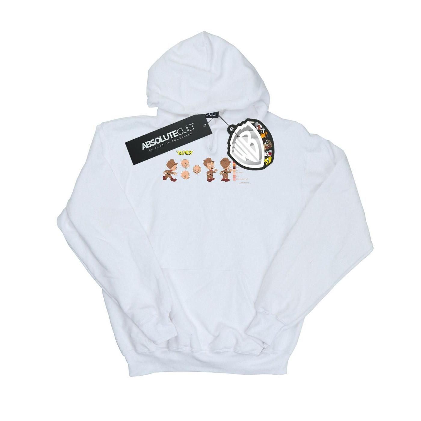 Image of Elmer Fudd Colour Code Kapuzenpullover Unisex Weiss 152-158