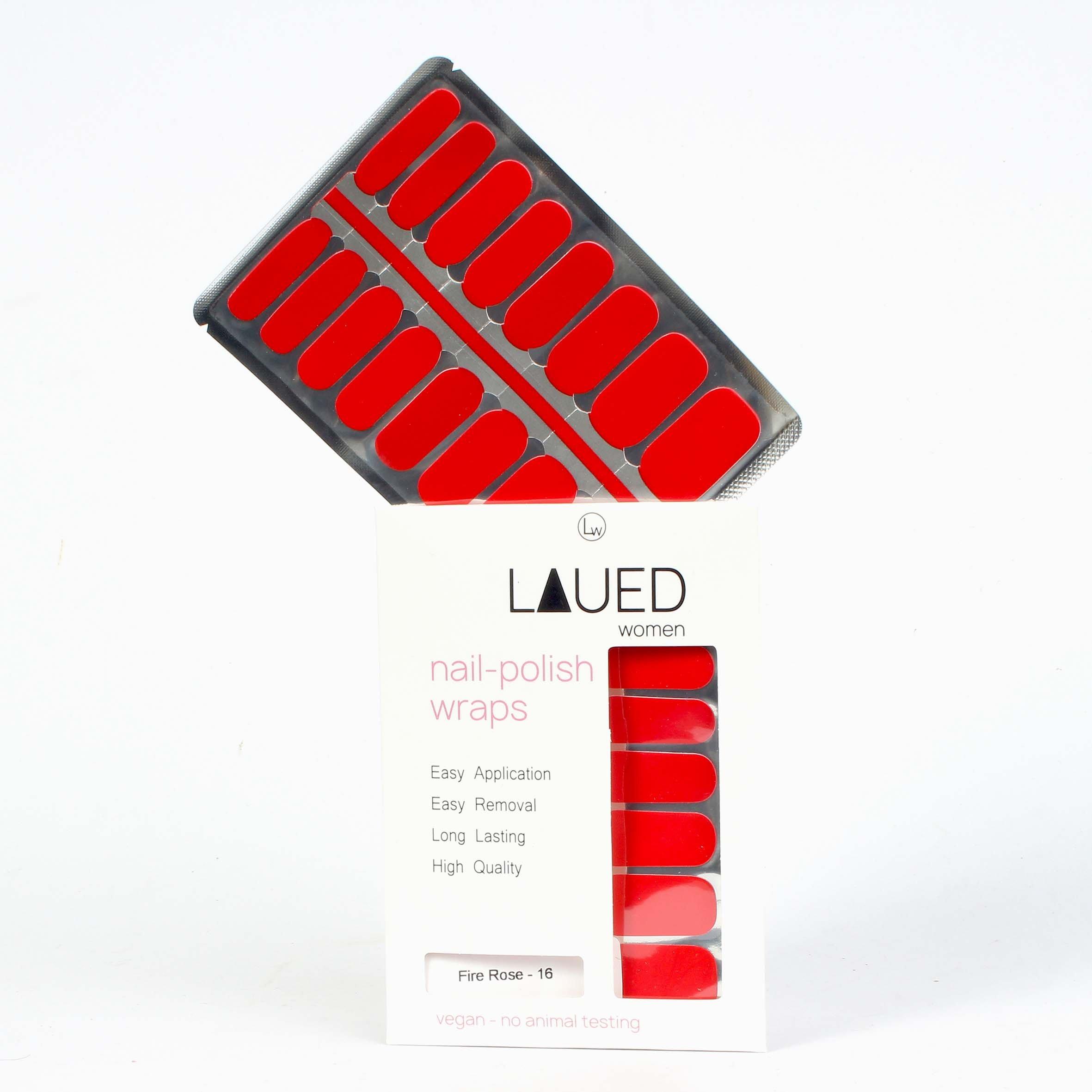 LAUED  films à ongles végétaliens solid red 