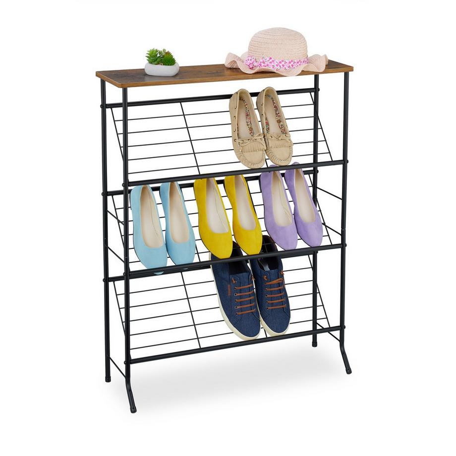 Industrielles Schuhregal, 9 Paar