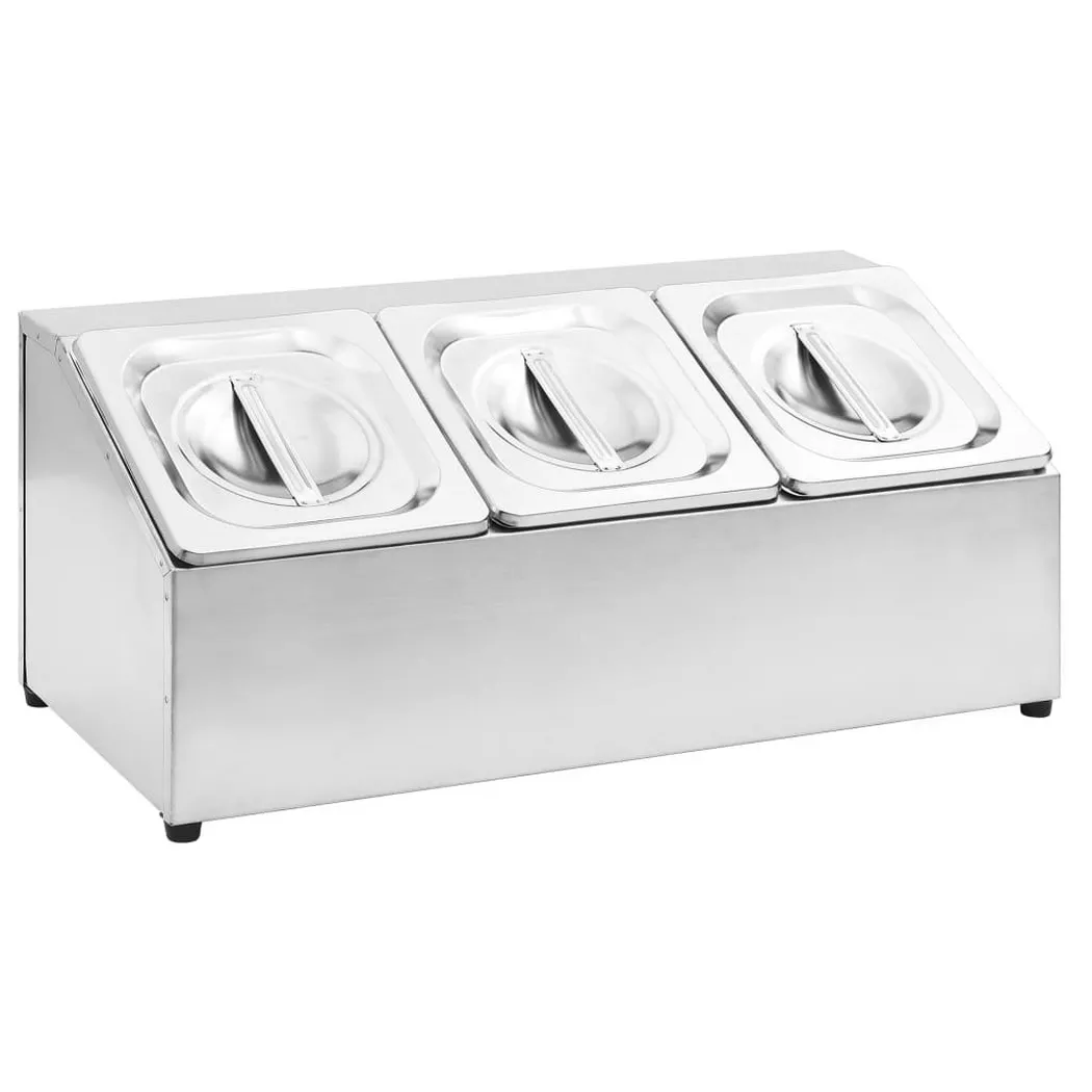 VidaXL - Récipient gastronorm acier, One Size, Argent