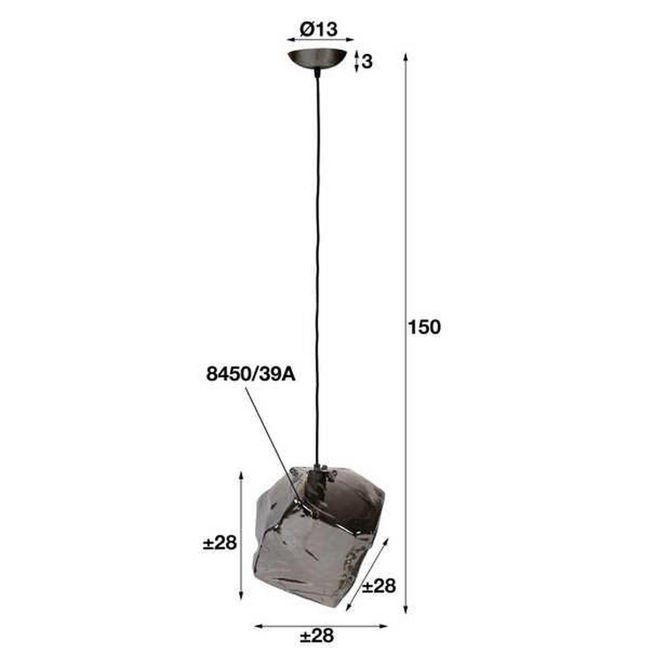 mutoni Lampe à suspension rock chromé  