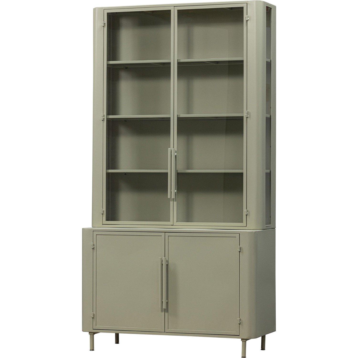 Image of Vitrinenschrank Unlock Metall greige 210x110 Vitrinenschrank Unlock Metall greige 210x110