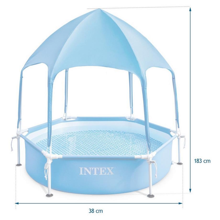 B2X  Piscina per bambini con cornice con tetto 183 x 38 cm INTEX 28209 