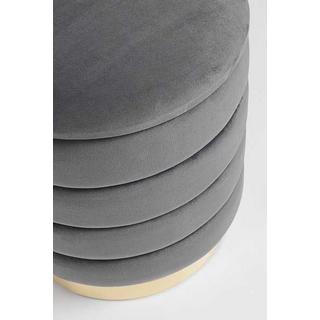 mutoni Pouf de rangement Darina Gris 36x38 (lot de 2)  