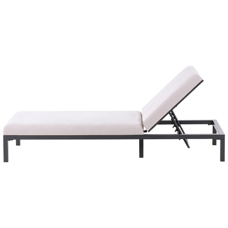 Beliani Sonnenliege mit Kissen aus Aluminium  LARIANO  