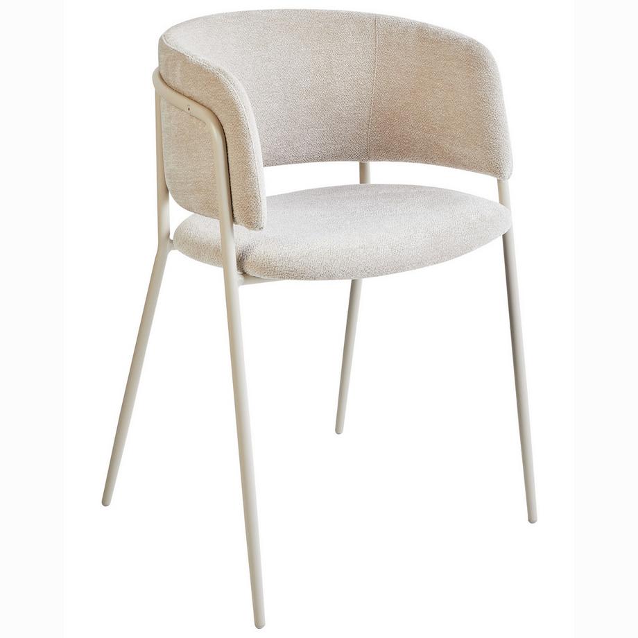 Beliani Lot de 2 chaises de salle à manger en Tissu chenille Minimaliste SPRINGER  