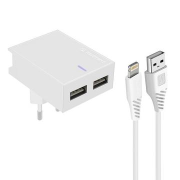 USB-Ladegerät + Lightning Kabel Swissten