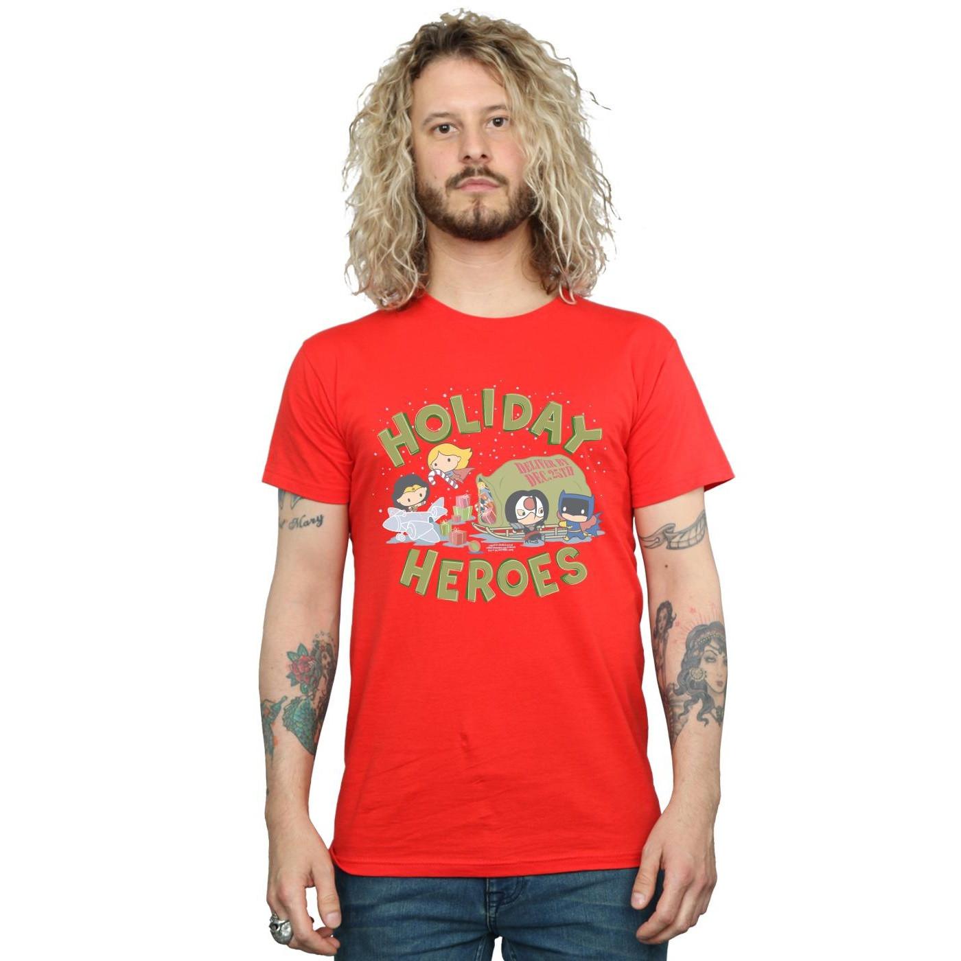 DC COMICS  Justice League Christmas Delivery TShirt 