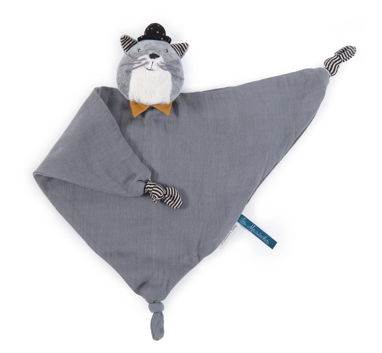 Image of Les moustaches, Doudou Katze Grau