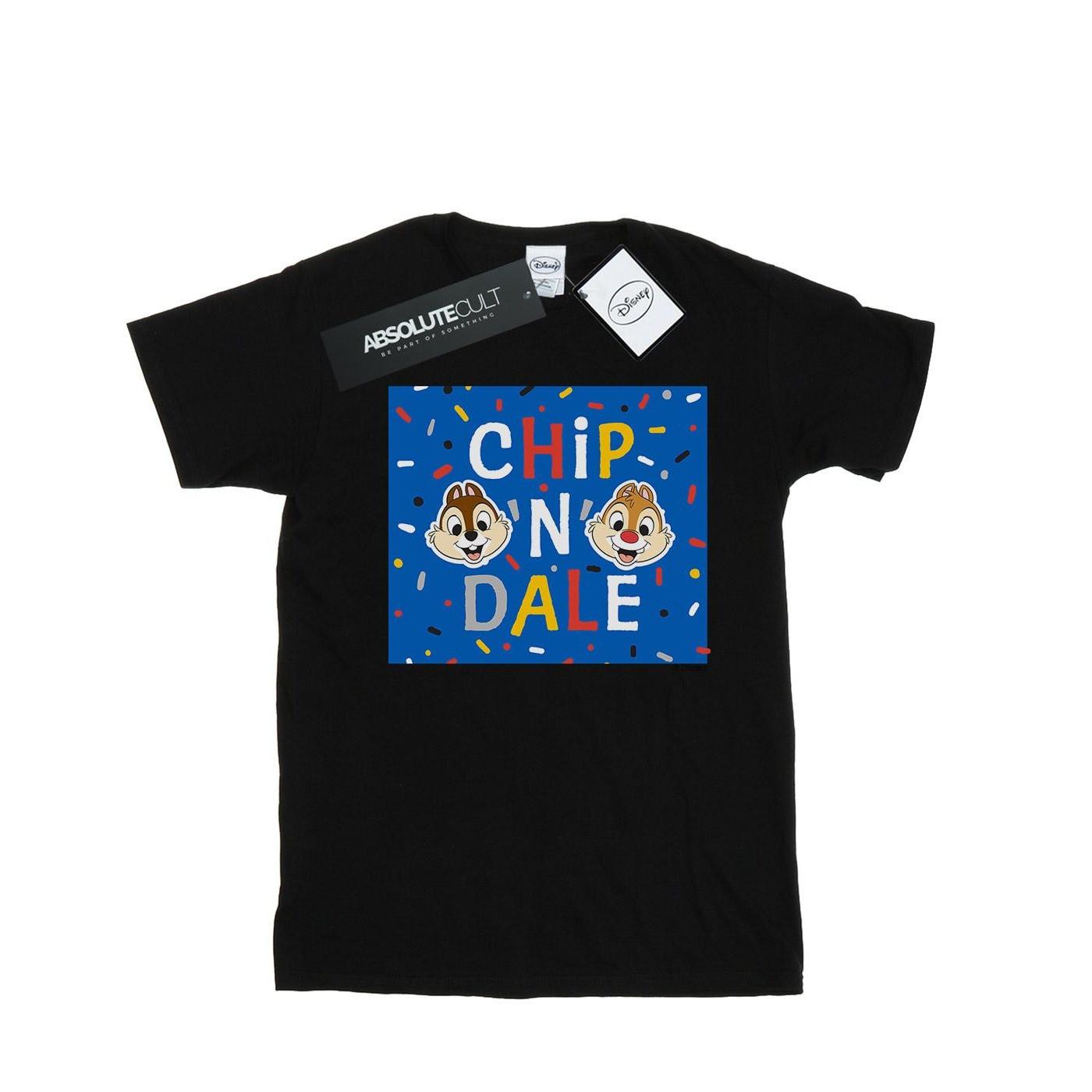 Image of Chip N Dale Blue Frame Tshirt Unisex Schwarz 128