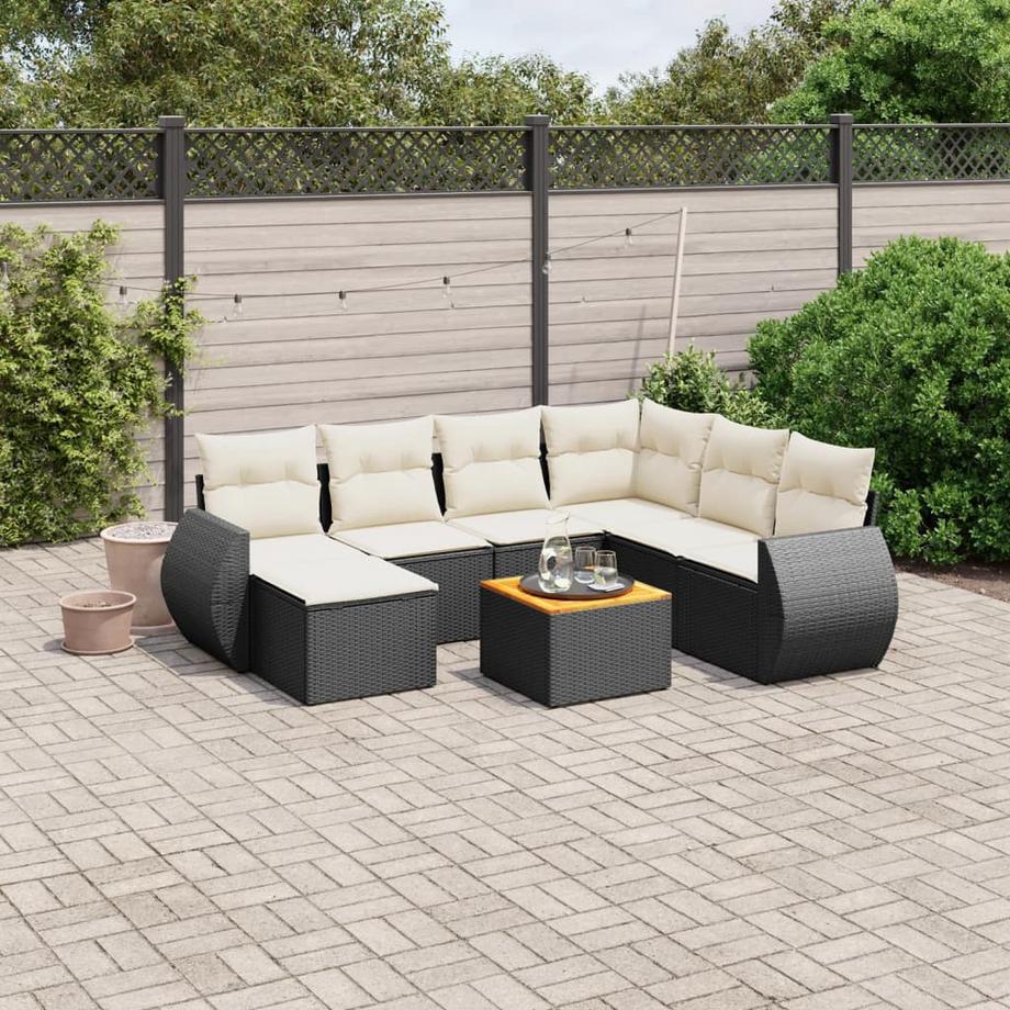 VidaXL Ensemble de canapés de jardin rotin synthétique  