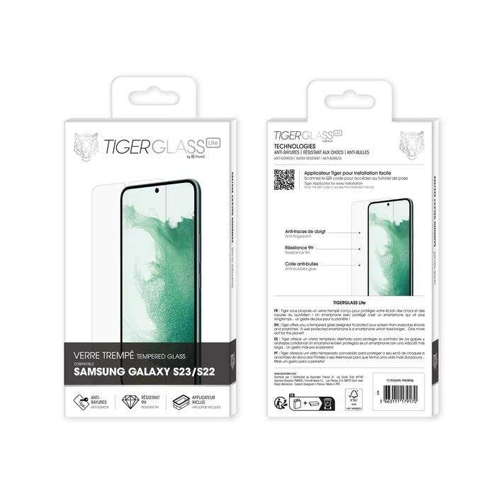 Tiger  Verre Trempé pour Samsung Galaxy S23/S22 