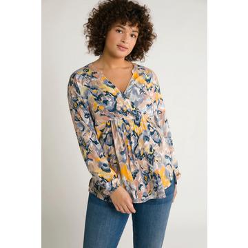 Blusa Bellieva con caratteristiche per l'allattamento, effetto incrociato e maniche lunghe