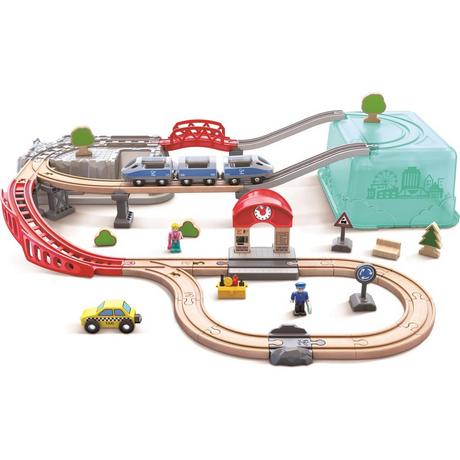 Hape  Eisenbahn City Train-Baukasten-Set 