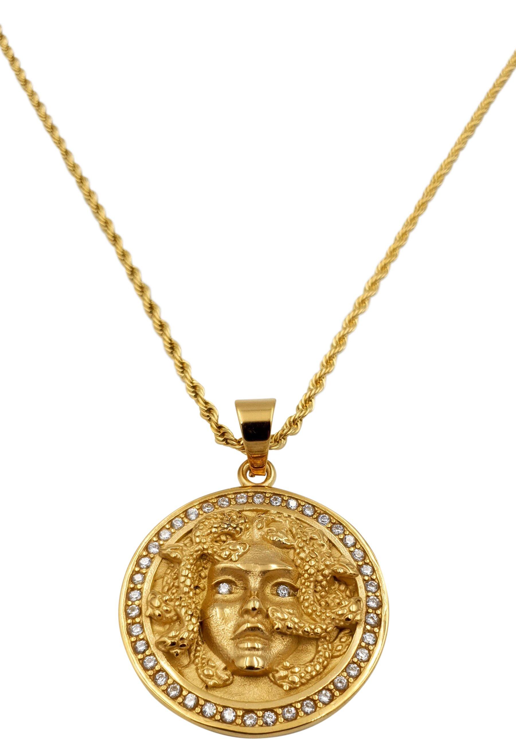 Image of Medusa Kette Damen Gelbgold 60 cm