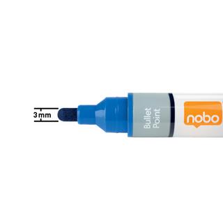 Nobo  Nobo 1915378 marqueur 10 pièce(s) Pointe ogive Bleu 