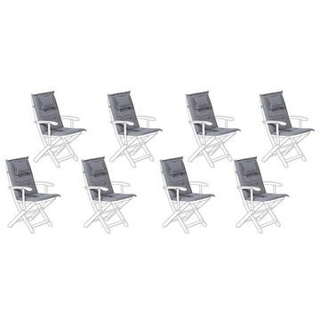 Lot de 8 coussins de jardin en Polyester Scandinave MAUI