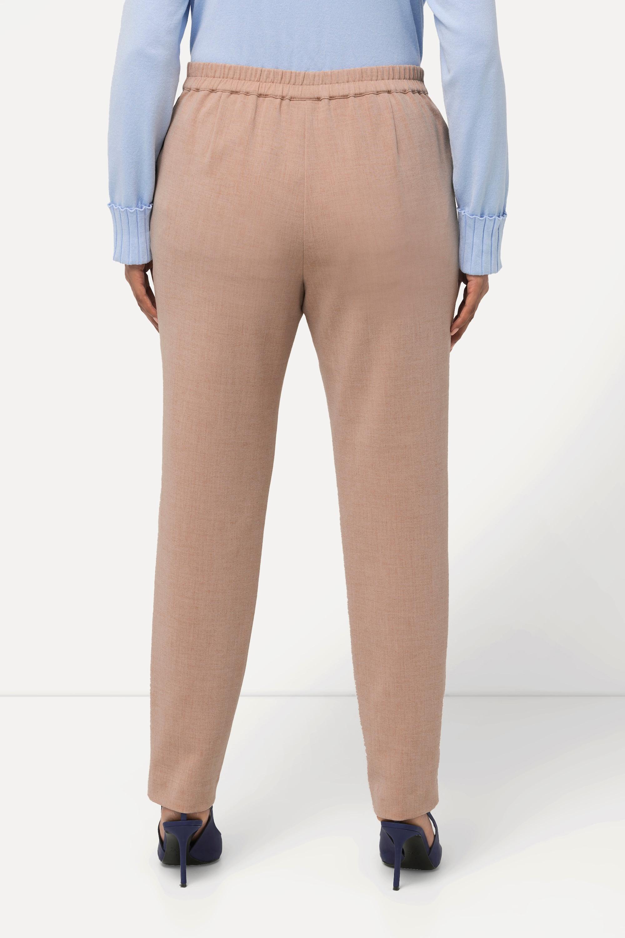 Ulla Popken  Pantalon stretch, jambe étroite, ceinture élastique 