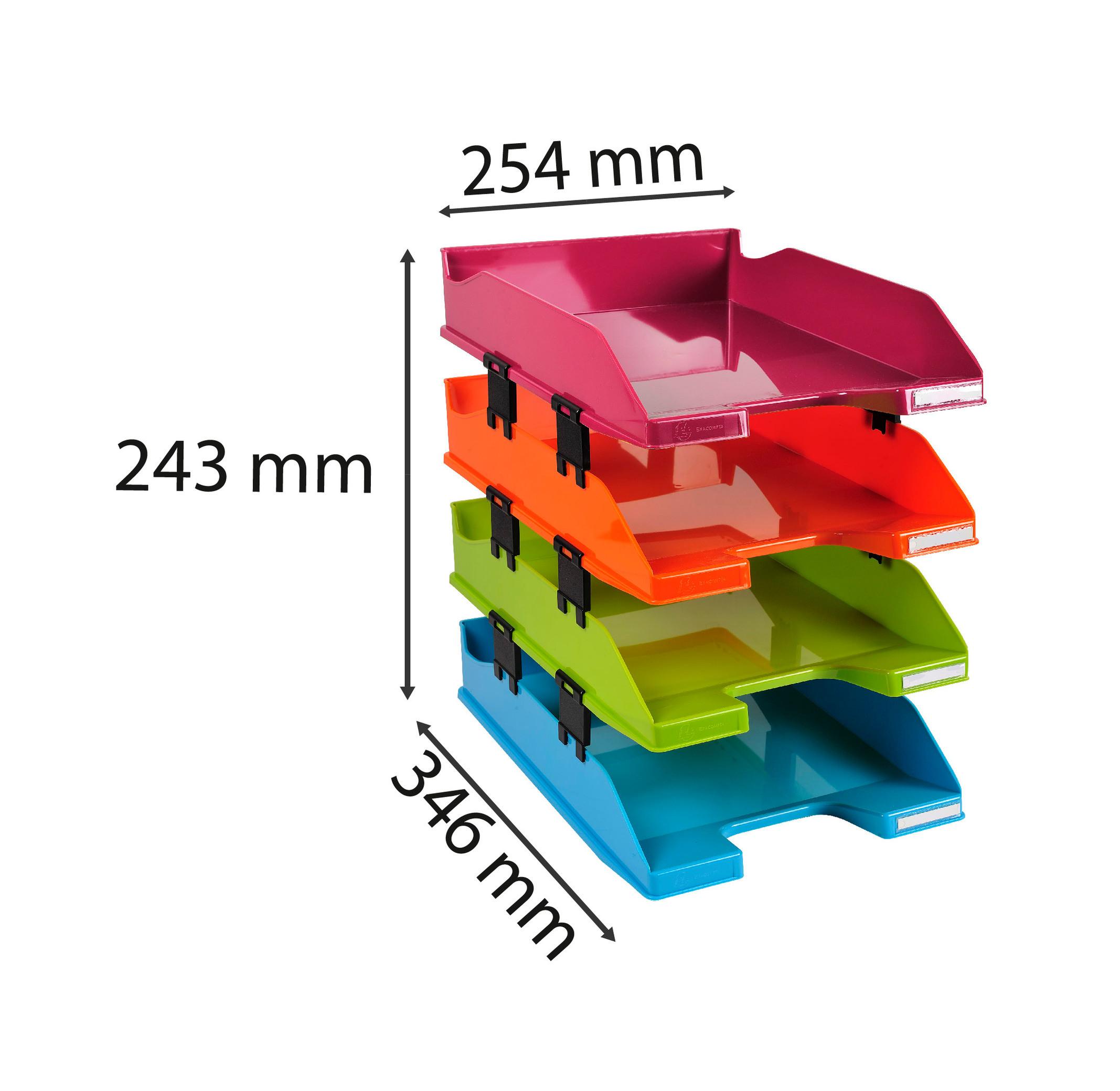 Exacompta Set de 4 corbeilles-à-courrier Combo Midi Iderama  