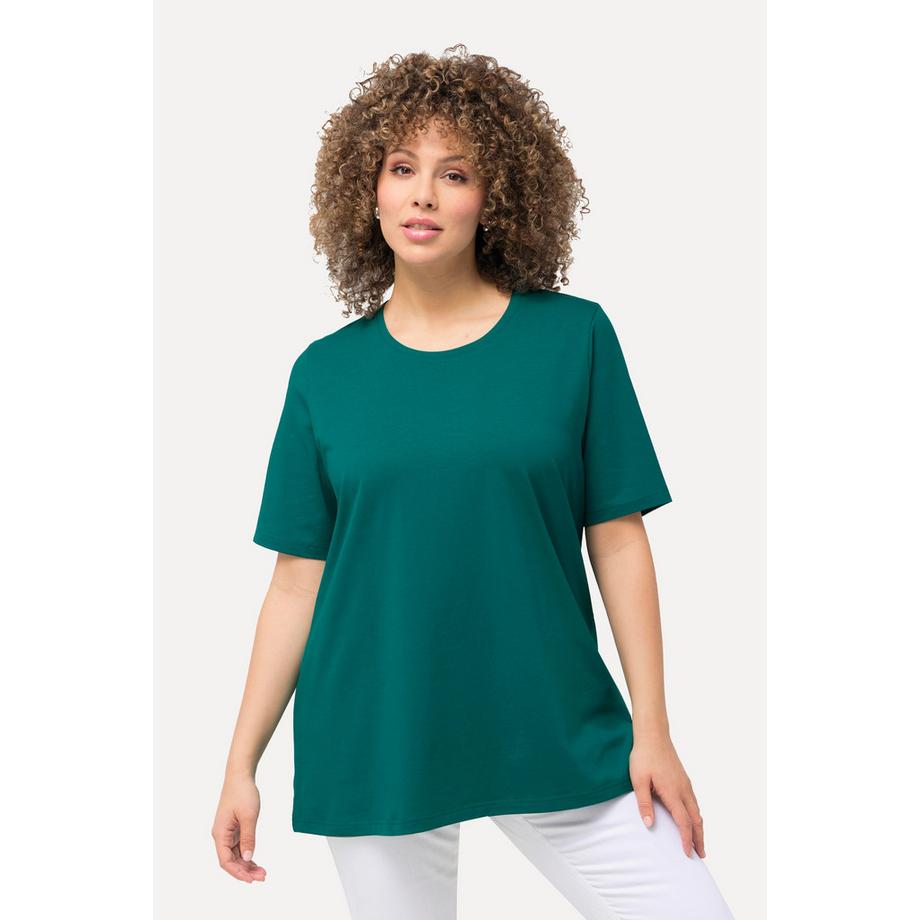 Ulla Popken A-Linie Rundhals Halbarm T-Shirt  