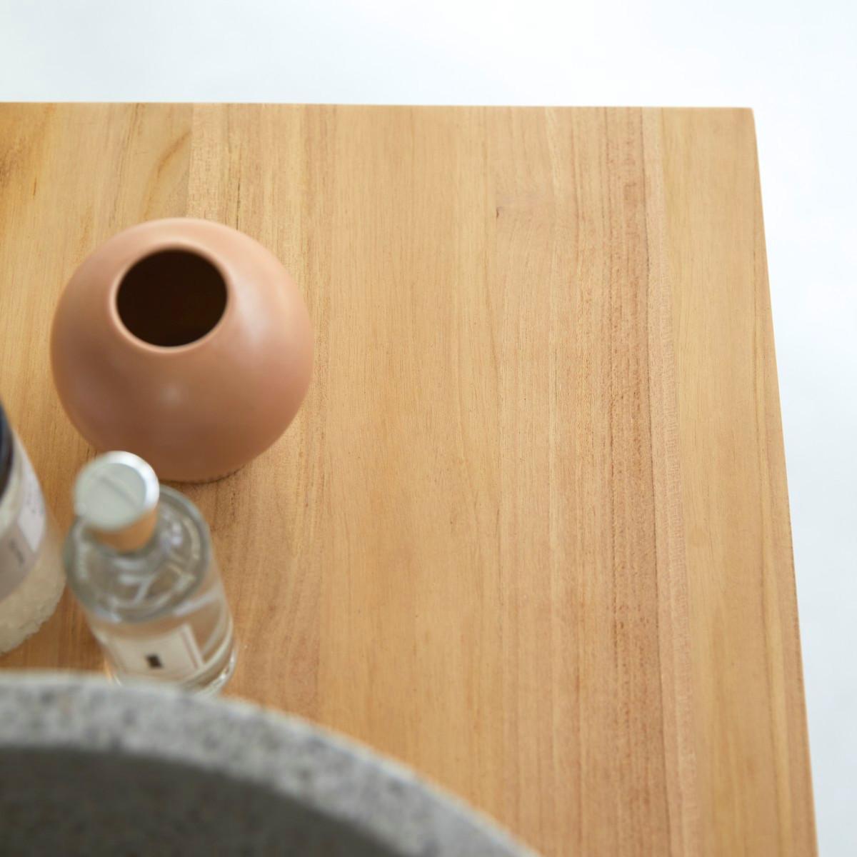 Tikamoon Meuble sous vasque en teck massif 80 cm Jill  