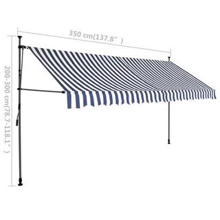 VidaXL Auvent rétractable tissu  