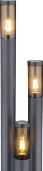 mutoni Lampada da esterno Boston inox 3xE27 antracite 28x28x170  